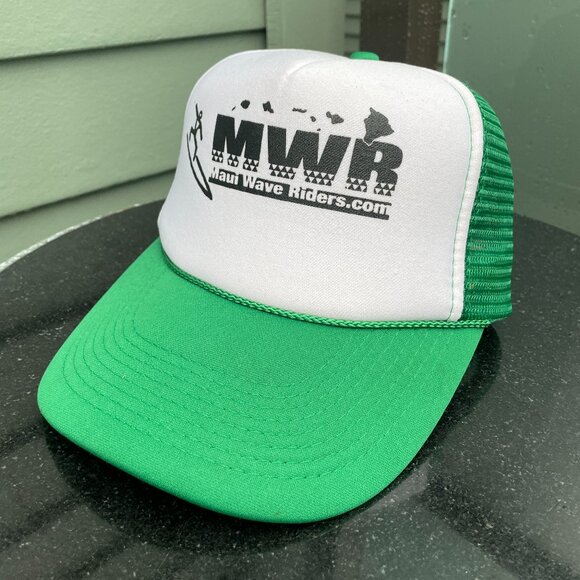 MWR Maui Wave Riders Green Trucker Hat - Picture 1 of 3